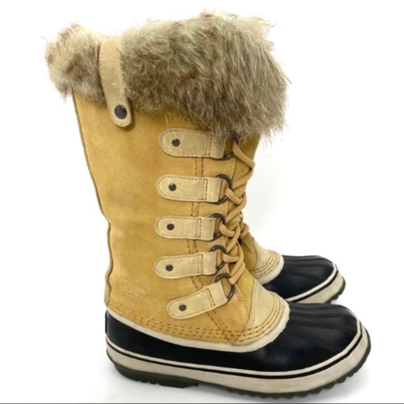 SOREL Joan of Arctic Fur Lining Winter Snow Duck Boot in Beige 1555381373 - Picture 5 of 11